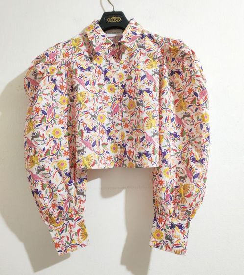 เสื้อเชิ้ตแขนพองทรงครอป รูปที่ 3