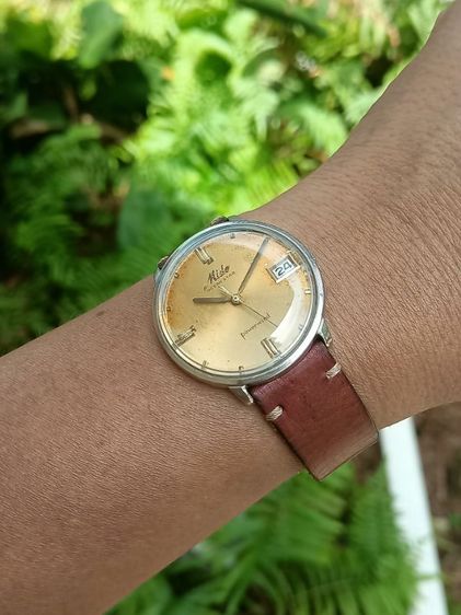 Vintage MIDO OCEAN STAR POWERWIND AUTOMATIC ออโต ไขลาน เดินปรกติ สภาพดี หน้าเฟดเก่าเดิม คลาสสิค 37มม.รวมมะยม พร้อมสายหนังแท้เย็บมือ พร้อมส่ง รูปที่ 8