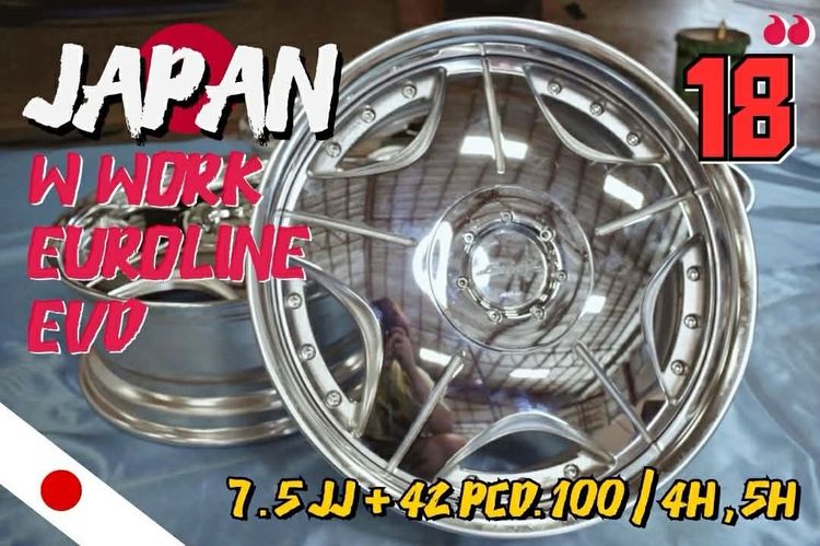 ล้อWork Euroline EVD 18 ล้อมือ1 ไม่เคยใช้งาน japan chrome รูปที่ 15