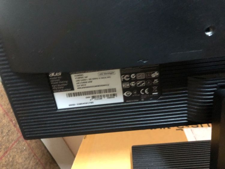 จอภาพ จอคอม  Acer 19”. มือสอง
