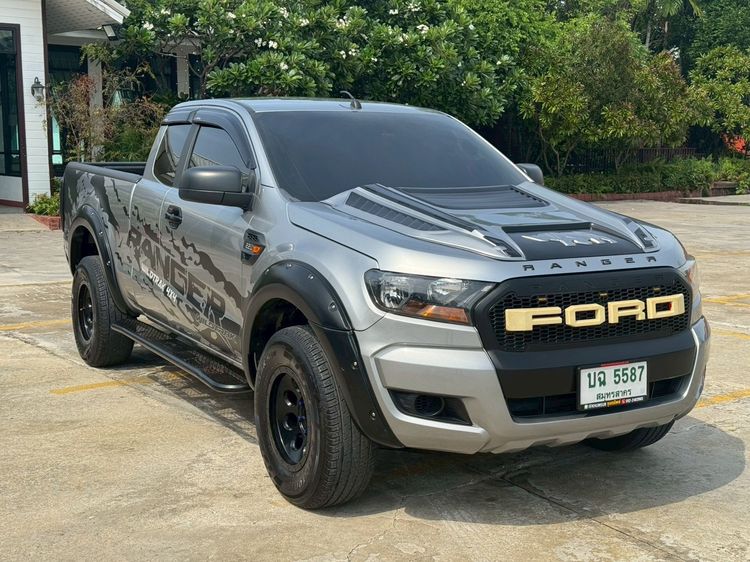 Ford Ranger 2017 2.2 Hi-Rider XLS Pickup ดีเซล ไม่ติดแก๊ส เกียร์ธรรมดา เทา รูปที่ 3
