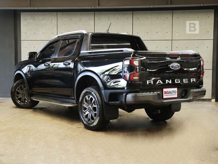 Ford Ranger 2022 2.0 Bi-Turbo 4WD Wildtrak Pickup ดีเซล ไม่ติดแก๊ส เกียร์อัตโนมัติ ดำ รูปที่ 4