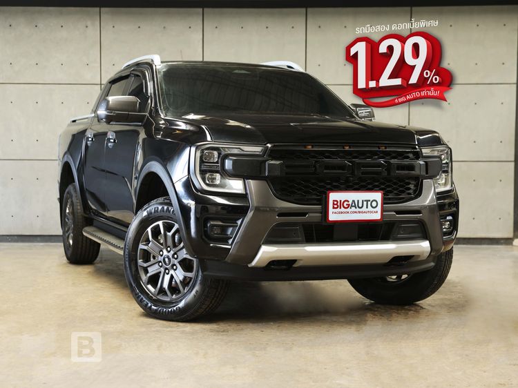 รถ Ford Ranger 2.0 Bi-Turbo 4WD Wildtrak สี ดำ