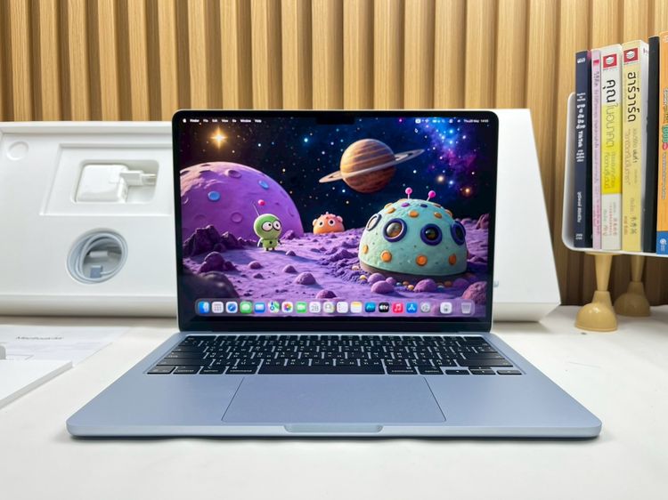แมค โอเอส 16 กิกะไบต์ อื่นๆ ใช่ MacBook Air 13.6-inch M4 2025 Ram16GB SSD256GB SkyBlue apple care 29 April 2027