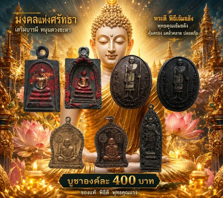 สมเด็จนาคปรก พิมพ์นิยมปิดทองลงรักษ์แดง เหรียญหล่อหลวงปู่ศุขคละรุ่น