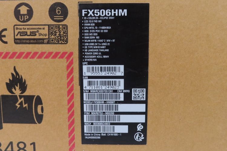 ASUS TUF GAMING F15 Core i5-11400H.RTX3060 RAM16.512GB รูปที่ 15
