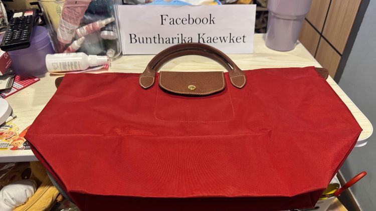 Longchamp สีแดง Mหูสั้น รูปที่ 4