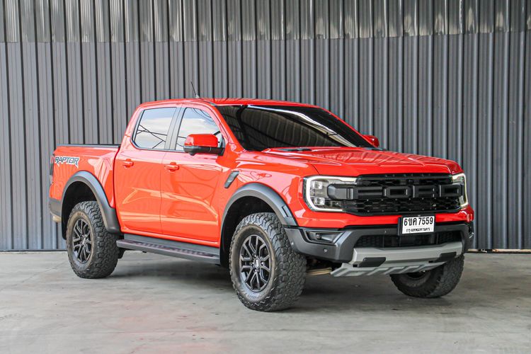 Ford Ranger 2022 Raptor 3.0L V6 Twin-Turbo EcoBoost 4x4 Pickup เบนซิน ไม่ติดแก๊ส เกียร์อัตโนมัติ ส้ม รูปที่ 3