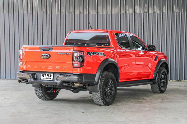 Ford Ranger 2022 Raptor 3.0L V6 Twin-Turbo EcoBoost 4x4 Pickup เบนซิน ไม่ติดแก๊ส เกียร์อัตโนมัติ ส้ม รูปที่ 4