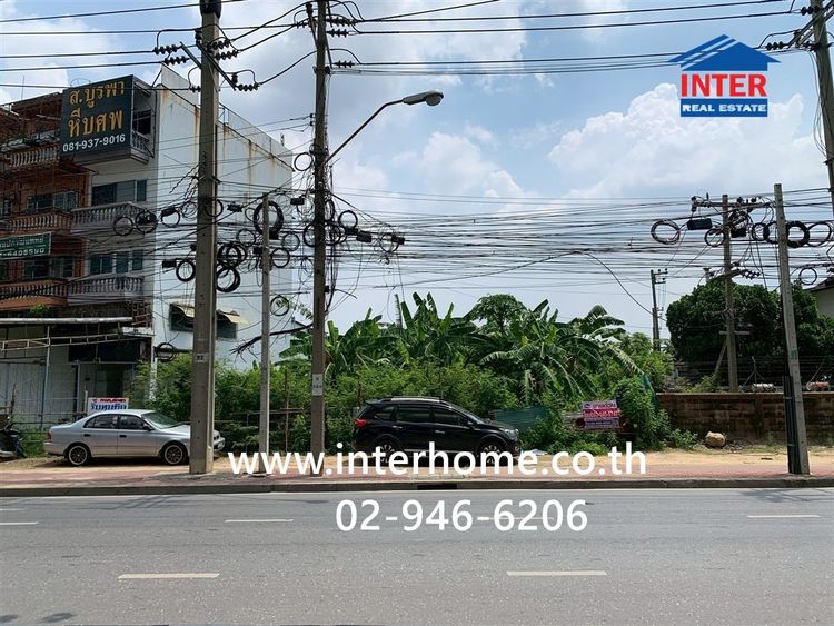 ที่ดินเปล่า 824 ตร.ว. ที่ดิน ตรงข้ามโรงพยาบาลนพรัตน์ ติดถนนรามอินทรา ถนนสวนสยาม ติดถนนรามอินทรา เขตคันนายาว กรุงเทพมหานคร