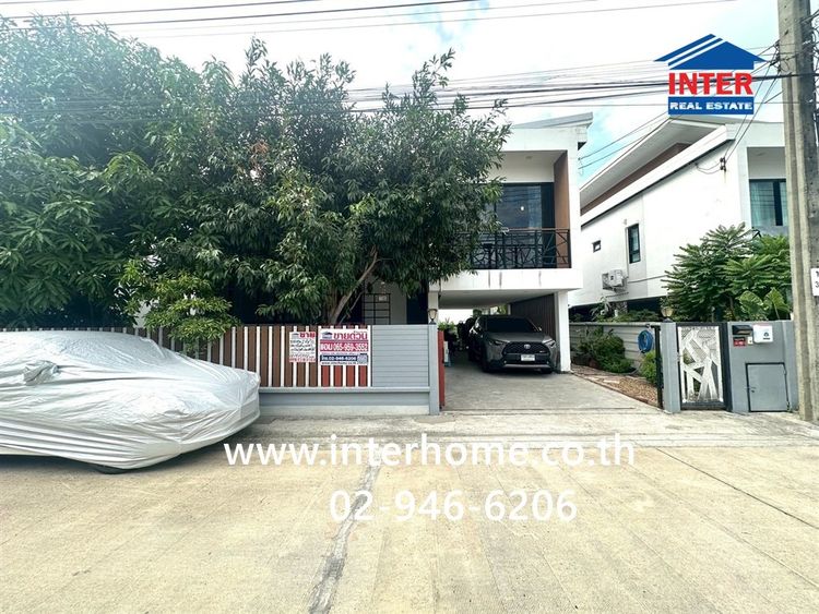 บ้านเดี่ยว 2 ชั้น 52.7 ตร.ว. หมู่บ้านร็อคการ์เด้น แอร์พอร์ต เฟส3 ซอยบางเทศธรรมอยู่สุข ถนนหลวงแพ่ง ถนนลาดกระบัง-สุวรรณภูมิ บางเสาธง 