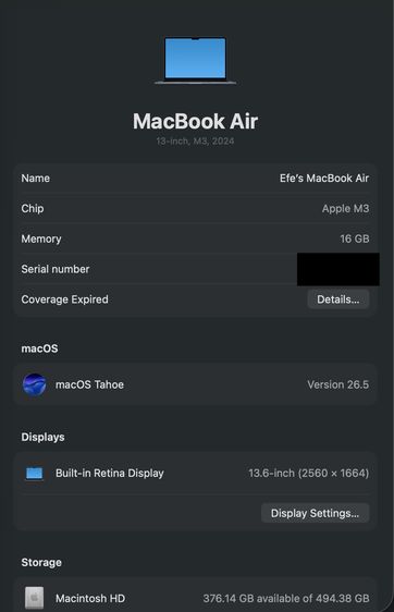 MacBook Air 13" M3 2024 Midnight 16GB  512GB รูปที่ 4