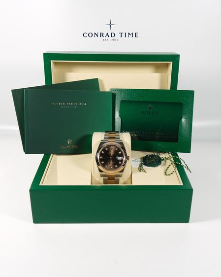 New Rolex Datejust 126301 Chocolate Diamond Dial Two-Tone Oyster 2026 41mm. Fullset  รูปที่ 4