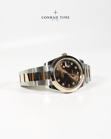 New Rolex Datejust 126301 Chocolate Diamond Dial Two-Tone Oyster 2026 41mm. Fullset  รูปที่ 6