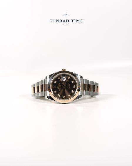 New Rolex Datejust 126301 Chocolate Diamond Dial Two-Tone Oyster 2026 41mm. Fullset  รูปที่ 5