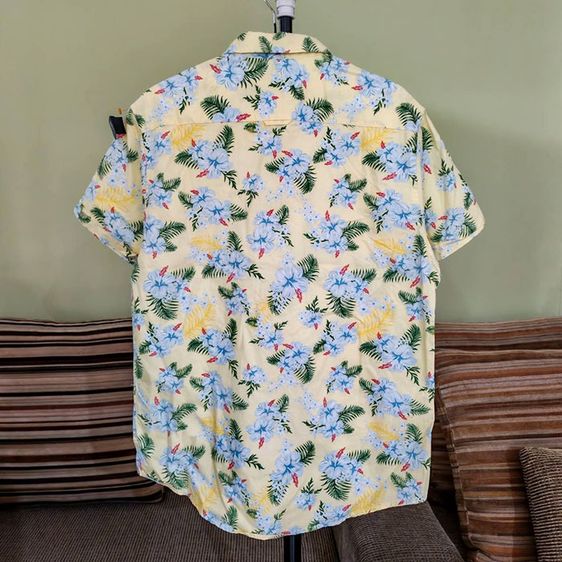 Hawaii Shirt เสื้อฮาวาย แบรน์ Denim Flower สภาพใหม่ป้ายห้อย รูปที่ 10