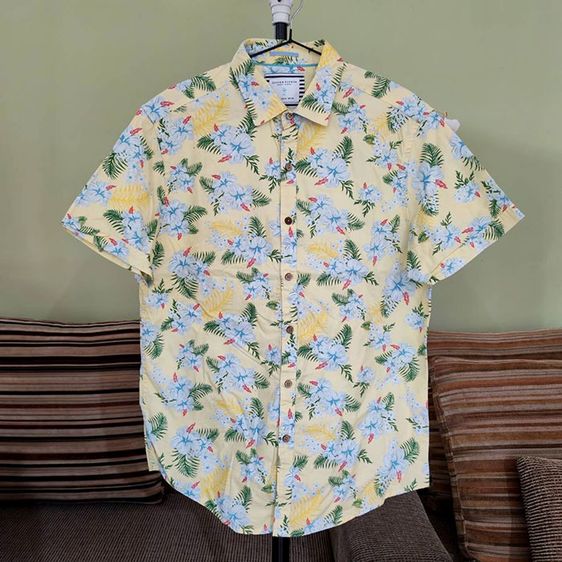 Hawaii Shirt เสื้อฮาวาย แบรน์ Denim Flower สภาพใหม่ป้ายห้อย