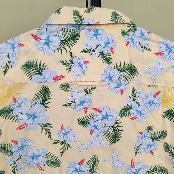 Hawaii Shirt เสื้อฮาวาย แบรน์ Denim Flower สภาพใหม่ป้ายห้อย รูปที่ 9