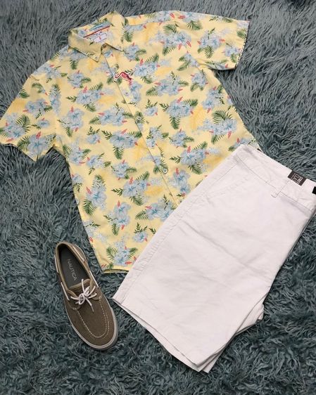Hawaii Shirt เสื้อฮาวาย แบรน์ Denim Flower สภาพใหม่ป้ายห้อย รูปที่ 11