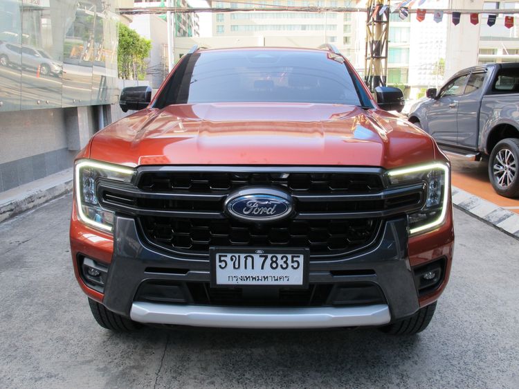 Ford Ranger 2024 2.0 Bi-Turbo Hi-Rider Wildtrak Pickup ดีเซล ไม่ติดแก๊ส เกียร์อัตโนมัติ ส้ม รูปที่ 3