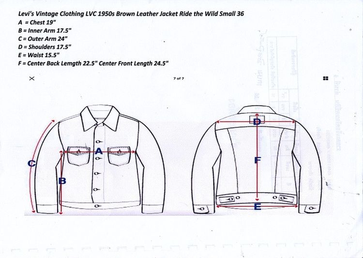 เสื้อหนัง Levi's Vintage Clothing LVC 1950s Leather Jacket Ride the Wild sz S รูปที่ 13