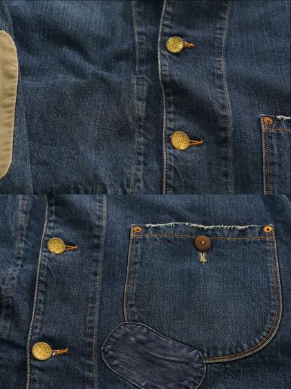 LEVI LVC VINTAGE SACK COAT DENIM CHORE JACKET JEANS sz 40,M รูปที่ 10