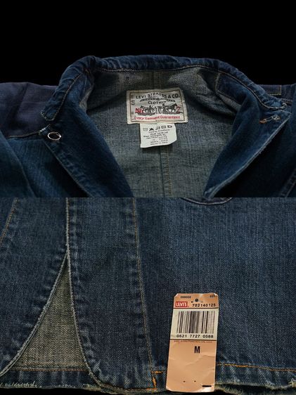 LEVI LVC VINTAGE SACK COAT DENIM CHORE JACKET JEANS sz 40,M รูปที่ 11