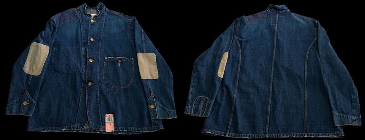 LEVI LVC VINTAGE SACK COAT DENIM CHORE JACKET JEANS sz 40,M รูปที่ 14