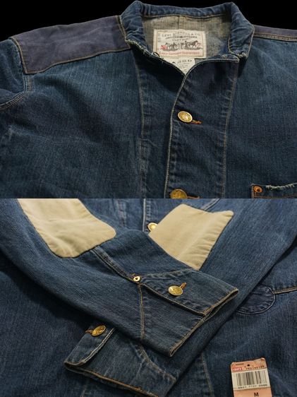 LEVI LVC VINTAGE SACK COAT DENIM CHORE JACKET JEANS sz 40,M รูปที่ 12