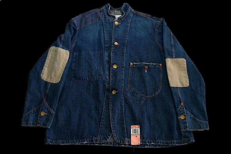 Levi's เสื้อแจ็คเก็ต | เสื้อคลุม ฟ้า แขนยาว LEVI LVC VINTAGE SACK COAT DENIM CHORE JACKET JEANS sz 40,M