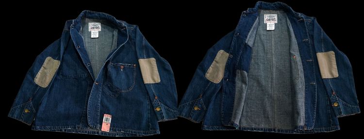LEVI LVC VINTAGE SACK COAT DENIM CHORE JACKET JEANS sz 40,M รูปที่ 15