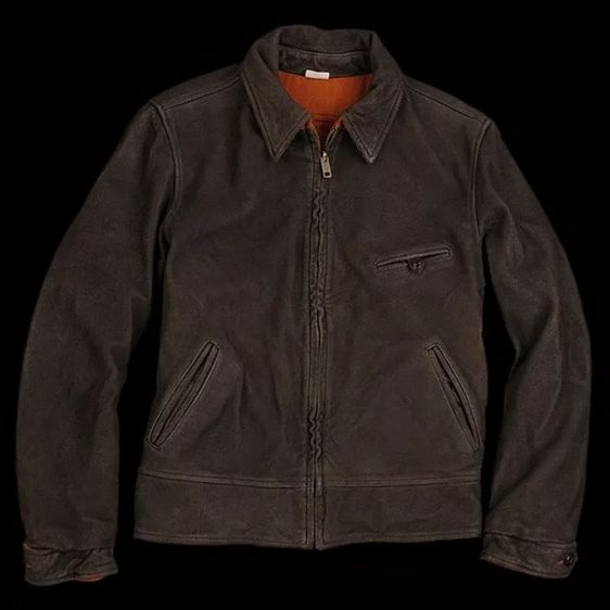 เสื้อแจ็คเก็ต | เสื้อคลุม น้ำตาล แขนยาว เสื้อแจ็คเก็ตหนังแกะ Levi's LVC 1940S Reversible sz S
