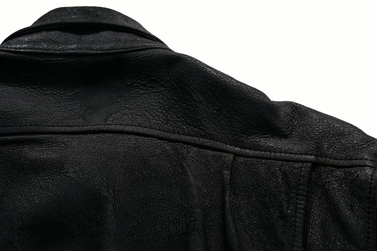 Levi's Vintage 1930S Menlo Leather Jacket Black SZ M รูปที่ 9