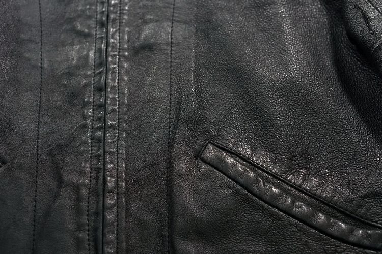 Levi's Vintage 1930S Menlo Leather Jacket Black SZ M รูปที่ 8