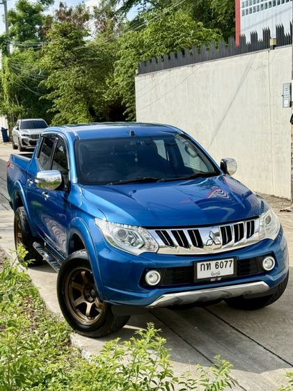 Mitsubishi Triton 2016 All New Double Cab 2.4 GLS Ltd Plus Top Option Pickup ดีเซล ไม่ติดแก๊ส เกียร์อัตโนมัติ ฟ้า