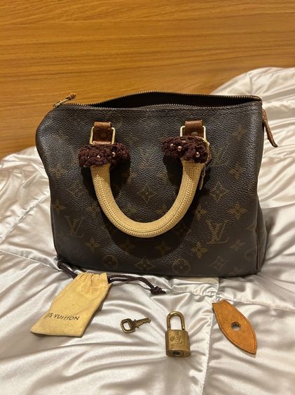 มือ2สภาพใช้งาน Louis Vuitton Speedy 25 Handbag Monogram Coated Canvas Brown (SP1915) กระเป๋าหลุย