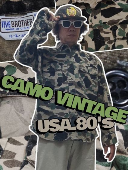 เชิ้ต CAMO VINTAGE 80's🪖🇺🇲