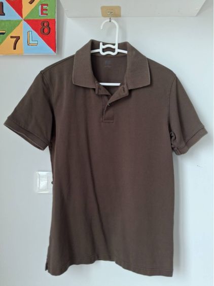น้ำตาล แขนสั้น อื่นๆ เสื้อโปโล Uniqlo สีตาล Size M