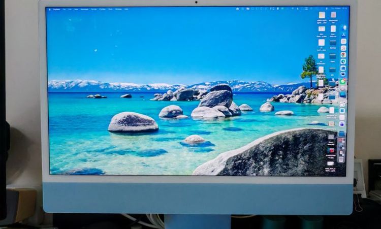 ไม่ใช่ USB แมค โอเอส 8 กิกะไบต์ ขาย Apple iMac 24นิ้ว, CTO, CPU M1, Ram 8G, SSD 512G สีฟ้า อุปกรณ์ครบ