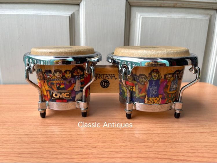 ของสะสม กลองบองโก้ ขนาดเล็ก Latin Percussion Santana Sacred Fire Mini Bongos (รุ่น LPM200AW) เก่าสะสม
