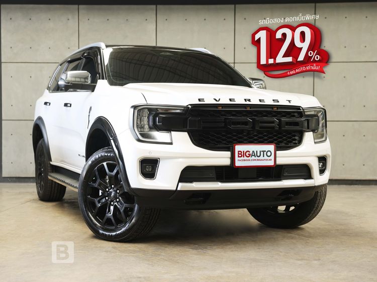 Ford Everest 2023 2.0 Bi-Turbo Titanium+ Utility-car ดีเซล ไม่ติดแก๊ส เกียร์อัตโนมัติ ขาว