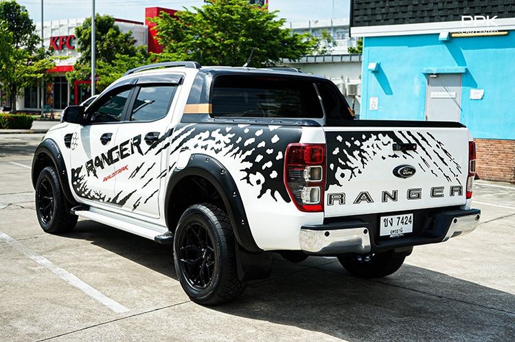 Ford Ranger 2021 2.0 Hi-Rider Wildtrak Pickup ดีเซล ไม่ติดแก๊ส เกียร์อัตโนมัติ ขาว รูปที่ 4