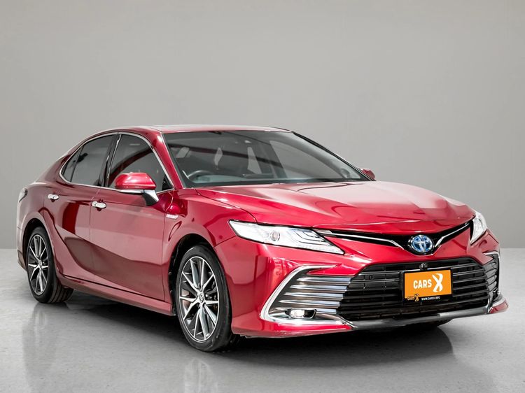 Toyota Camry 2021 2.5 Hybrid Premium Luxury Sedan ไฮบริด ไม่ติดแก๊ส เกียร์อัตโนมัติ แดง รูปที่ 3