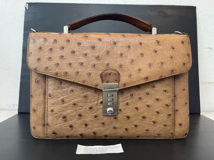 กระเป๋าหนังนกกระจอกเทศแท้ ใบเล็กกำลังสวย 990บาท