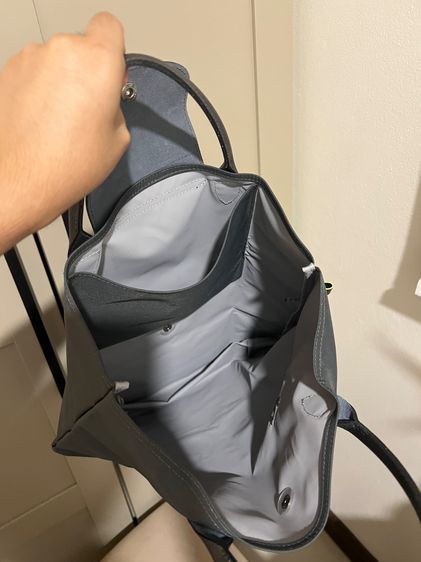 Longchamp Le Pliage Tote Bag (ทรง Vertical) สี Graphite เทาเข้ม รูปที่ 9