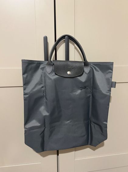 Longchamp Le Pliage Tote Bag (ทรง Vertical) สี Graphite เทาเข้ม รูปที่ 6