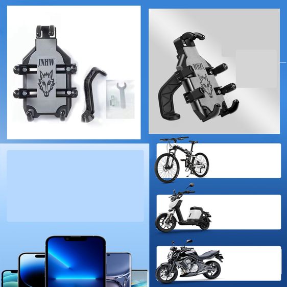 Plastic Phone Holder for Motorcycles Scooters Size 4–7 Inches รูปที่ 2