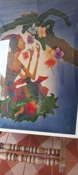 ภาพวาดผ้าบาติกที่แสดงตัวละครในวรรณคดี(Batik Doceration) รูปที่ 7