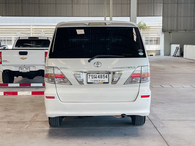 Toyota Alphard 2007 2.4 Hybrid E-Four 4WD Utility-car ไฮบริด ไม่ติดแก๊ส เกียร์อัตโนมัติ ขาว รูปที่ 4