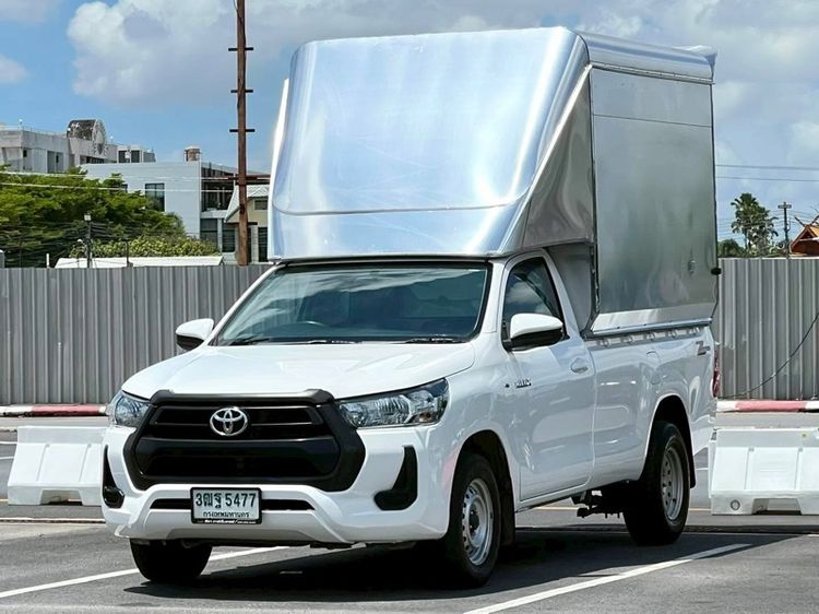 Toyota Hilux Revo 2021 2.4 Entry Pickup ดีเซล ไม่ติดแก๊ส เกียร์ธรรมดา ขาว รูปที่ 2